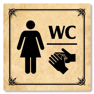 WC ženy, 148x148mm, pergamen, Nebraska